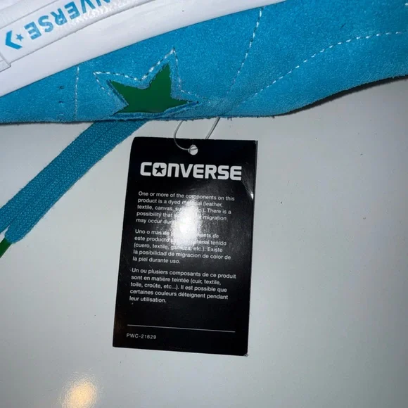 NWT CONVERSE BLUE & GREEN HAWAIIAN OCEAN SUEDE 1 STAR LOWTOP SNEAKERS MEN SZ 5.5 - Picture 7 of 8
